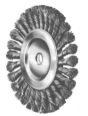 Brosses m&eacute;talliques circulaires &agrave; fils torsad&eacute;s