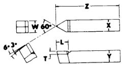 brazed tool dimension