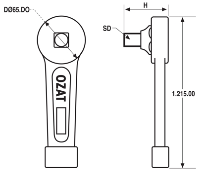 Striking wrench adaptor