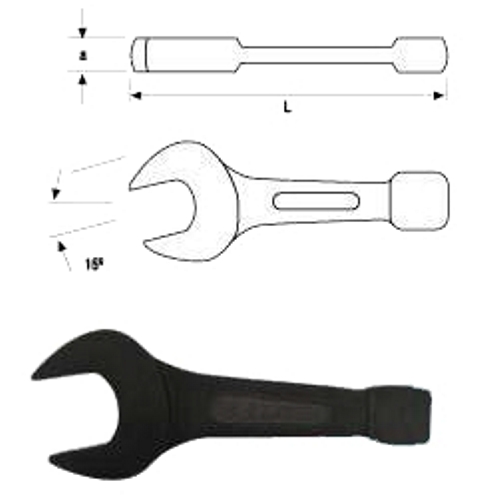 Open end slugging wrench
