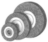 Brosses m&eacute;talliques circulaires &agrave; fils ondul&eacute;s